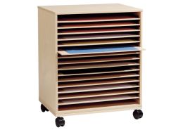 Wooden MOBILE PICTURE DRYER with castors