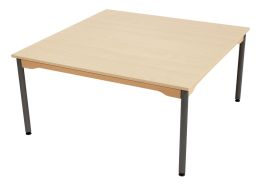 MELAMINE TABLE TOP – METAL LEGS – 120x120 cm square