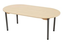 MELAMINE TABLE TOP – METAL LEGS – 150x80 cm oval