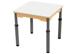 TABLE PLATEAU EFFAÇABLE - RÉGLABLE EN HAUTEUR - Carré 60x60 cm