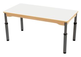 TABLE PLATEAU EFFAÇABLE - RÉGLABLE EN HAUTEUR - Rectangle 120x60 cm