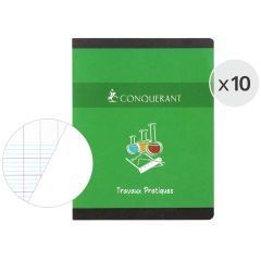 LOT DE 10 CAHIERS DE TRAVAUX PRATIQUES 17x22 cm - 64 pages