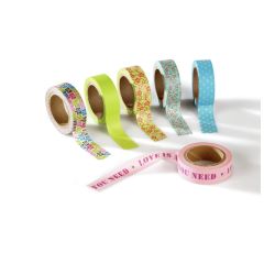 ADHESIVE PAPER RIBBONS Monochrome spring