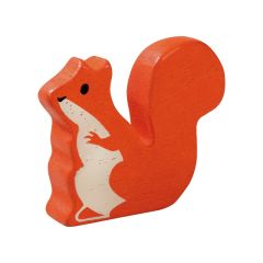 FIGURINE EN BOIS ÉCUREUIL