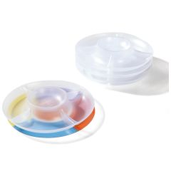 ASSIETTES DE TRI Translucides 5 compartiments
