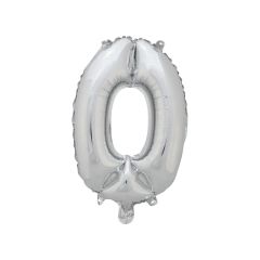 BALLON ZAHLEN SILBER