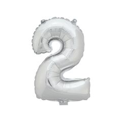 BALLON ZAHLEN SILBER