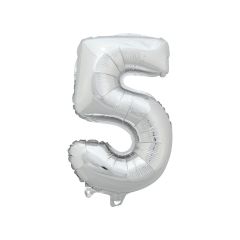 BALLON ZAHLEN SILBER