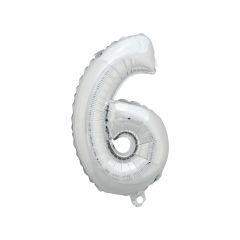 BALLON ZAHLEN SILBER