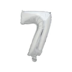 BALLON ZAHLEN SILBER