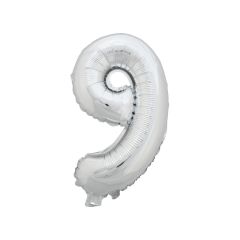 BALLON ZAHLEN SILBER