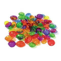 TRANSPARENTE TAKTILE MUSCHELN L: 4 cm und L: 5,4 cm