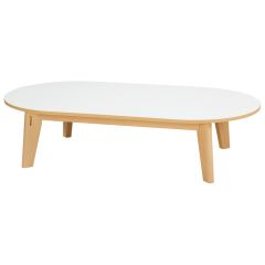 TABLE PLATEAU STRATIFIÉ NATURE - Oblong
