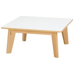 TABLE PLATEAU STRATIFIÉ NATURE - Carré 80x80 cm