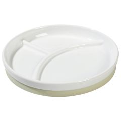 VAISSELLE PORCELAINE ANTIDÉRAPANTE BLANCHE Assiette 3 compartiments