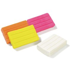 SUPER SOFTY MODELLING CLAY 4 x 350 g Fluorescent colours