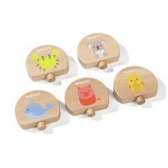 SET 5 TOTEMDIEREN van hout Scogym Evolution