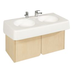 DOPPELTER KUNSTSTOFF-WASCHBECKENSCHRANK H: 50 cm