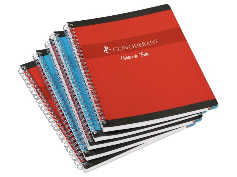 LOT DE 5 CAHIERS DE TEXTES 17x22 cm - 148 pages - 1er prix