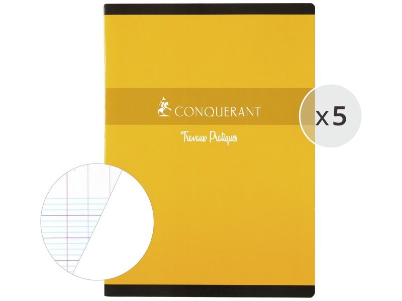 LOT DE 5 CAHIERS DE TRAVAUX PRATIQUES 24x32 cm - 96 pages
