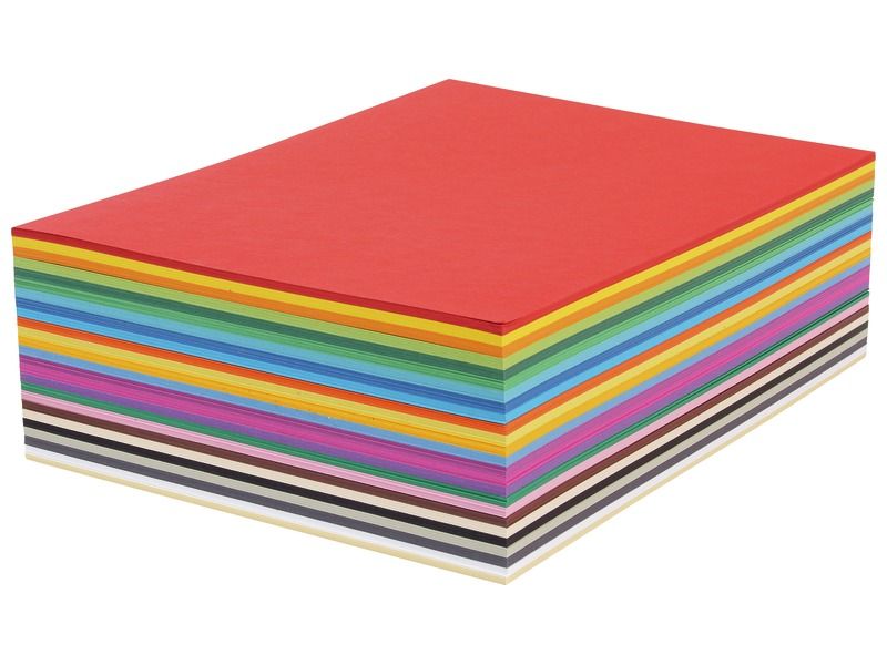 Feuilles de papier couleur 130 g - lot de 500 - wesco