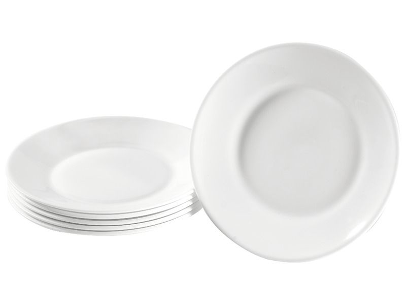 WHITE TEMPERED GLASS TABLEWARE Dessert plates