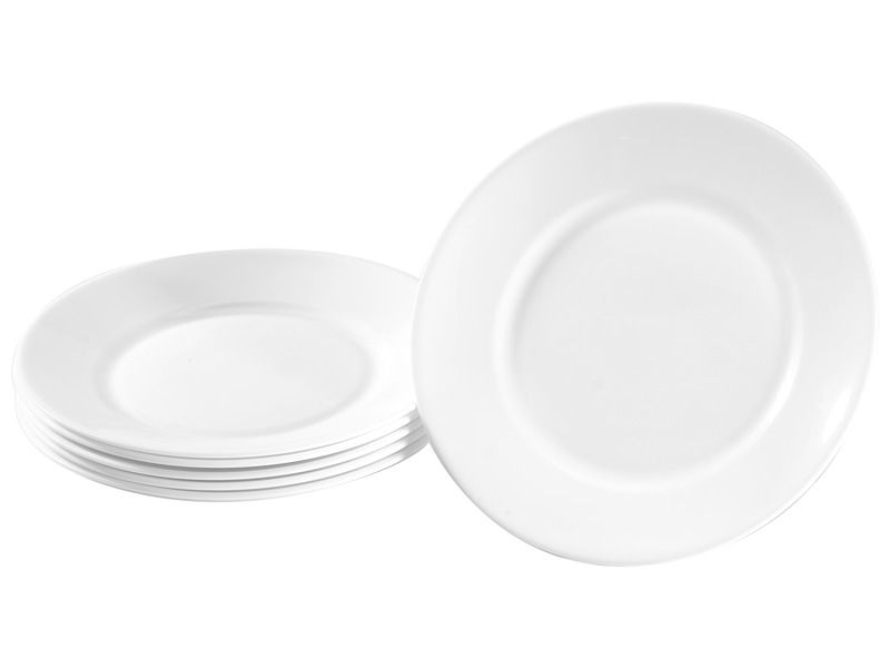 WHITE TEMPERED GLASS TABLEWARE Dinner plates