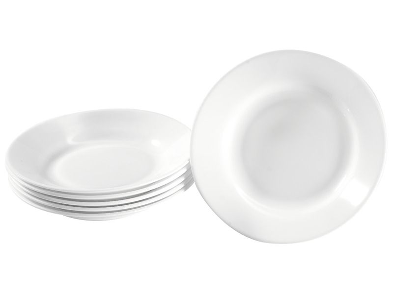 WHITE TEMPERED GLASS TABLEWARE Soup dishes