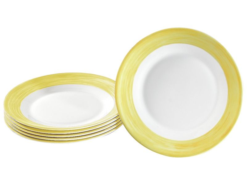 COLOURED TEMPERED GLASS TABLEWARE Dessert plates