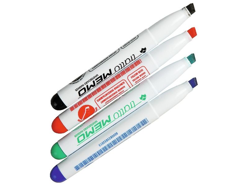 MARKERS WITH DRY WIPE INK Wide tip