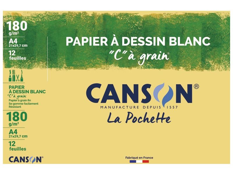 CANSON PAPER WALLET A4 180 g grained paper