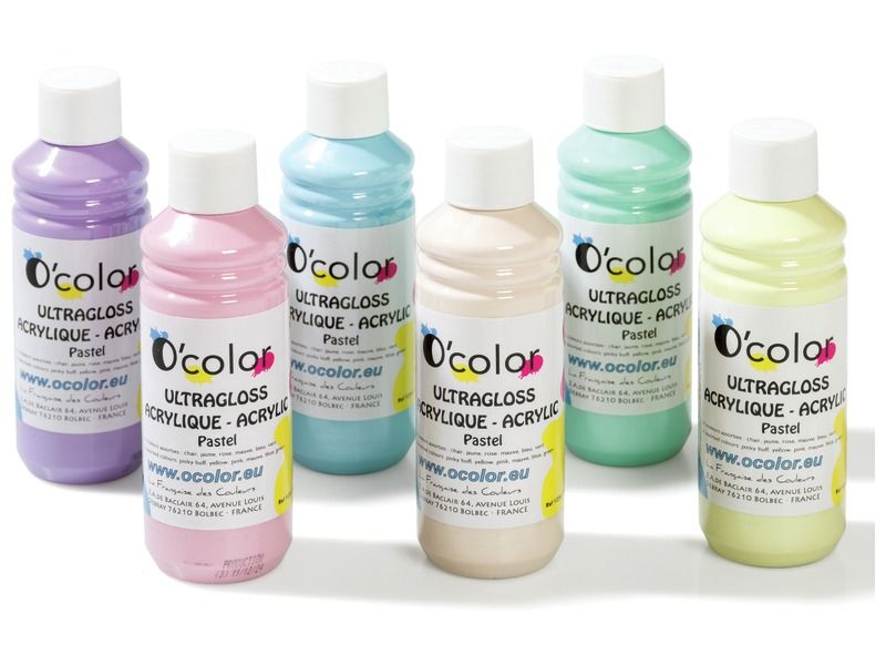 PITTURA ACRILICA PASTELLO - Flaconi da 250 ml