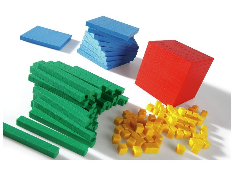 Kit calcul math barres et cubes en bois pour formation et jeu de  manipulation
