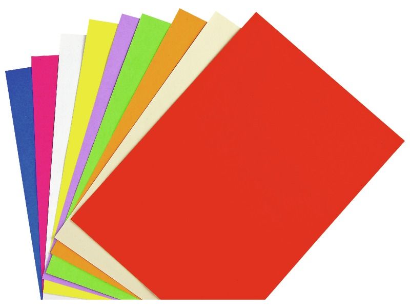 SHEETS OF COLOURED PAPER 120 g
