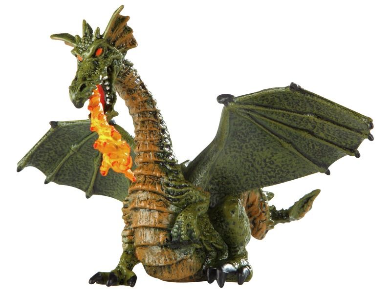 WINGED DRAGON WITH FLAME FIGURINE