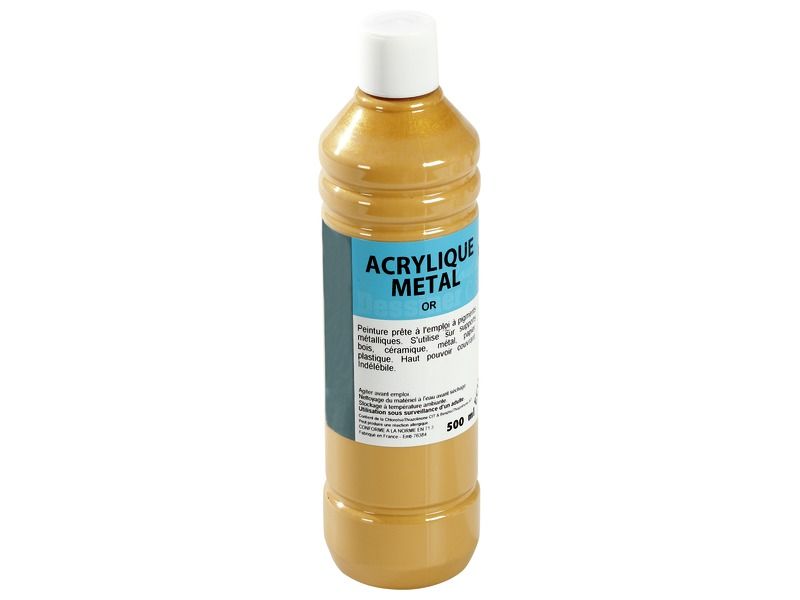ACRYLFARBE METALLIC - Fläschchen mit 500 ml