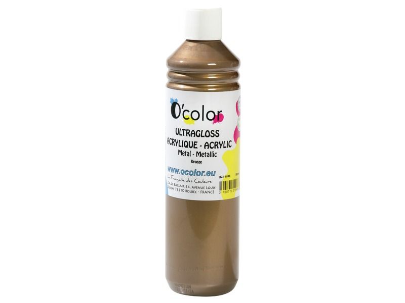 PITTURA ACRILICA METALLIZZATA - Flacone da 500 ml