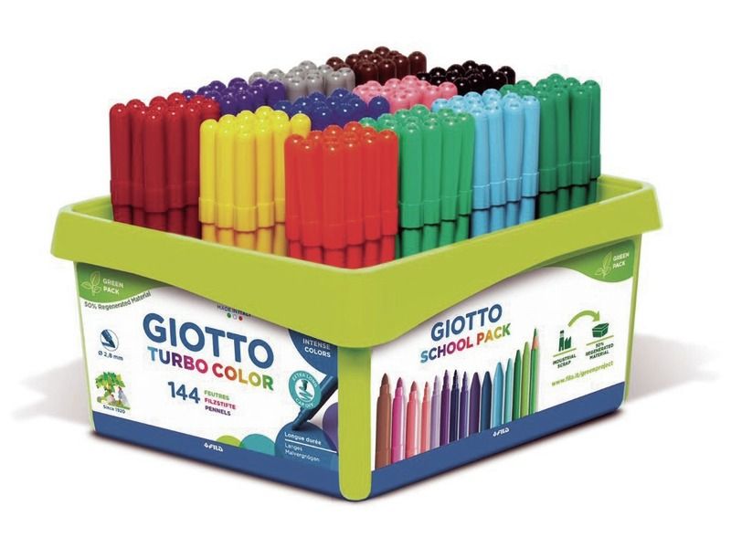 FEUTRES POINTE MOYENNE Turbo color Classpack de 144