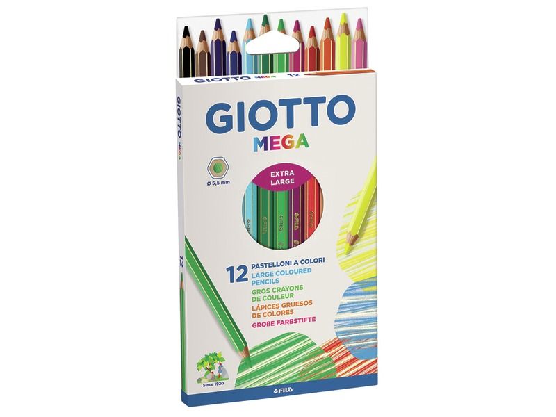 Gros crayons de cire pour enfant bébé 12 couleurs