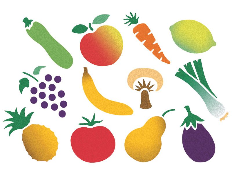 "fruits-Fruits & Légumes & FORMES" M XL Set _ Puzzle Tapis de mousse 