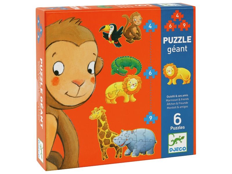 MY FIRST GIANT PROGRESSIVE PUZZLES Ouistiti and his friends
