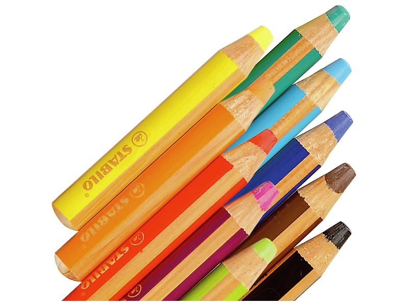 Crayons de couleurs 3 en 1 WOODY - 10 couleurs - Crayons de