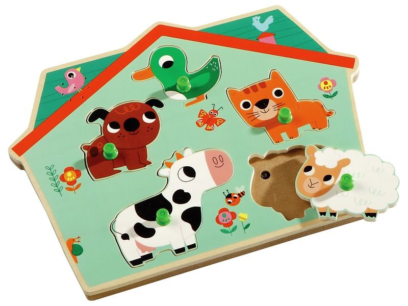 LIFT OUT PUZZLE WITH SOUND FUNNY ANIMALS