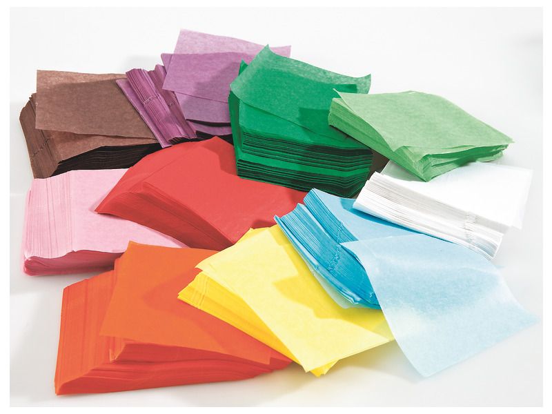 10 FICHES-dans de nombreuses couleurs Papier de Soie pour bricolage/Décorer/emballer 