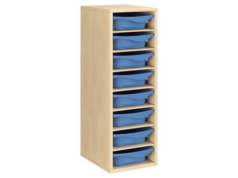 MELAMINE COATED CABINET H: 102 cm - L: 36 cm 8 trays – 7 shelves