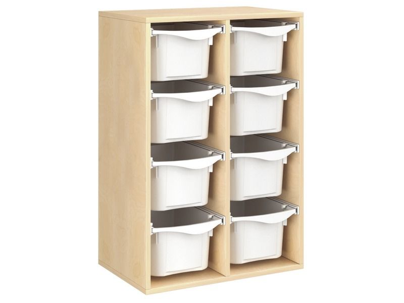 MEUBLE MÉLAMINÉ H: 102 cm - L: 70,5 cm 8 bacs sur rails