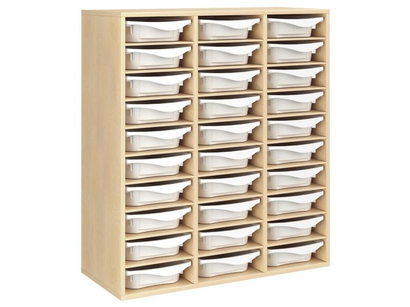 MÖBELSTÜCK MIT MELAMINBESCHICHTUNG H: 118 cm - L: 105 cm 30 Behälter - 27...