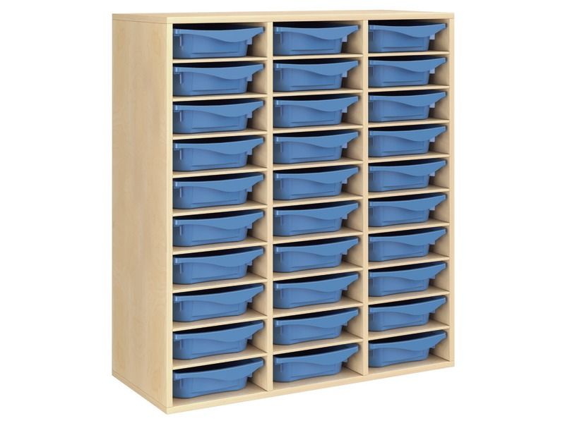 MELAMINE CABINET H: 118 cm - L: 105 cm 30 trays – 27 shelves
