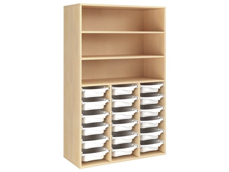MÖBELSTÜCK MIT MELAMINBESCHICHTUNG H: 162 cm - L: 105 cm 18 Behälter auf...