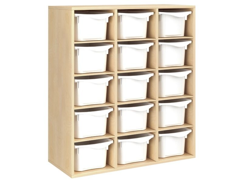 MÖBELSTÜCK MIT MELAMINBESCHICHTUNG H: 118 cm - L: 105 cm 15 Behälter - 12...